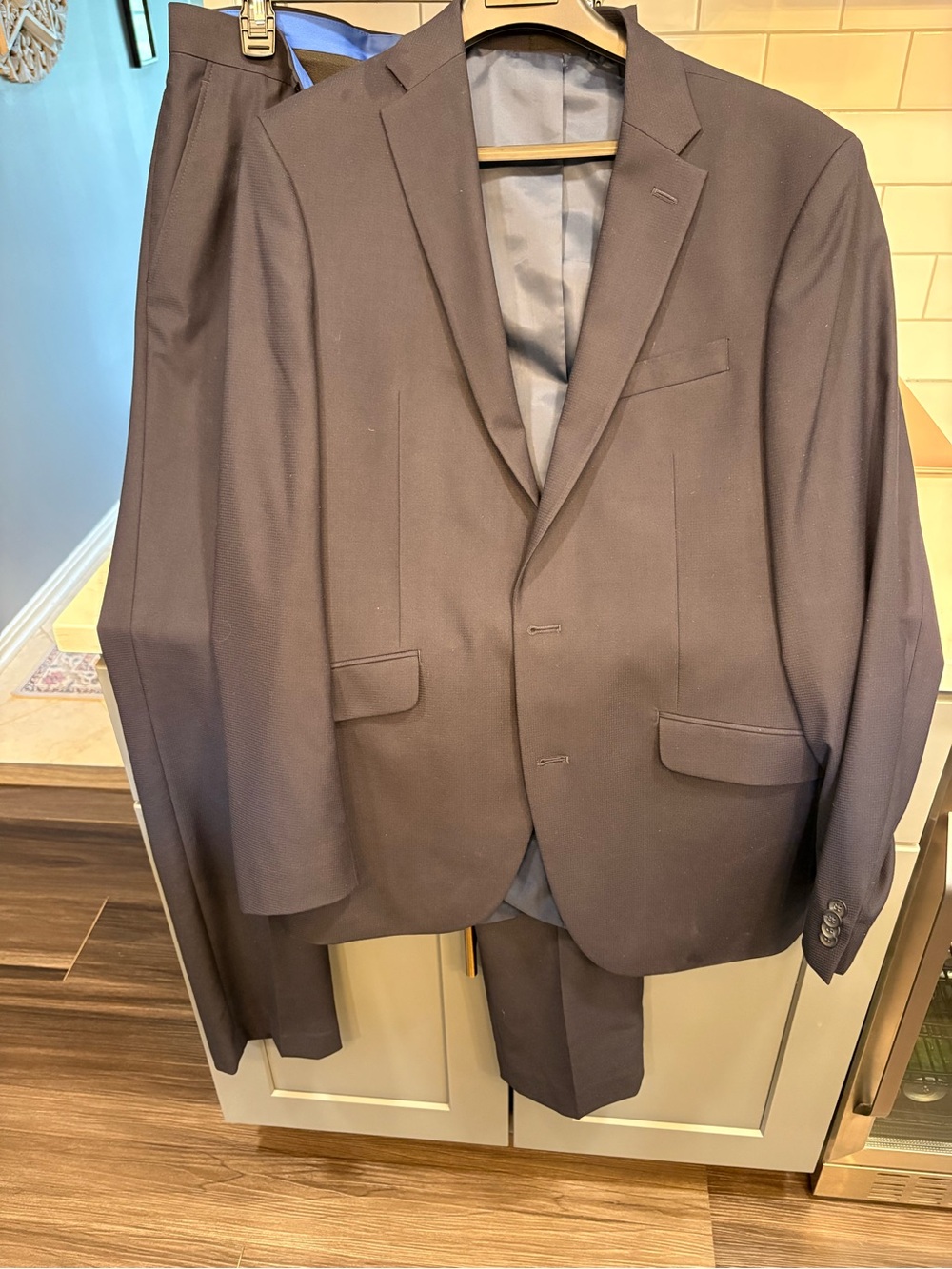 Kenneth Cole Navy Two-Piece Suit Blazer and Trousers